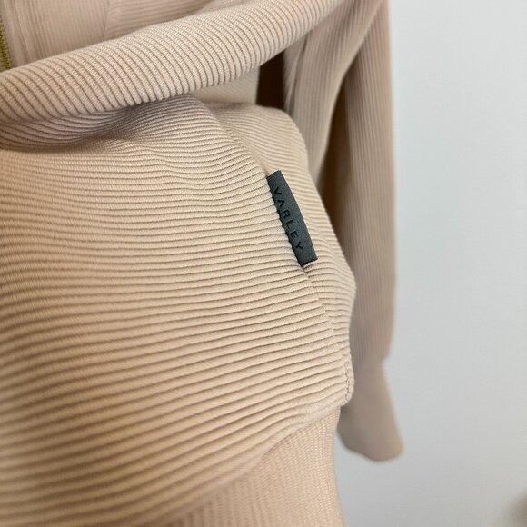 VARLEY Vine Ottoman Half Zip Pullover in Taupe Marl Size XX-Small - Picture 9 of 16